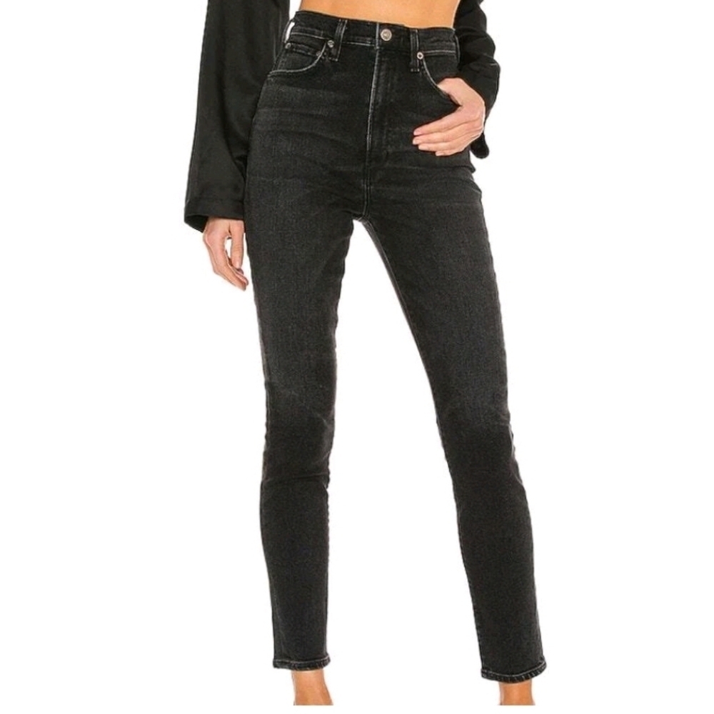 AGOLDE | Pinch Waist Skinny Jeans Black Size 25